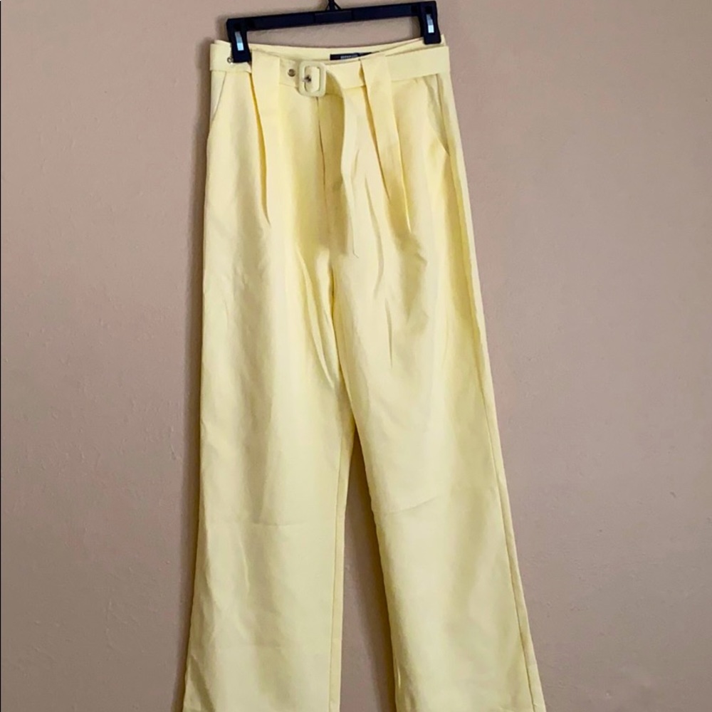 Missguided Tall Pastel Yellow Trouser Pant